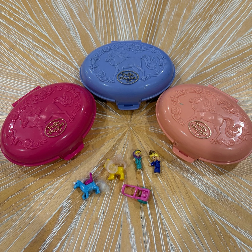 1995 Pony Parade Collection - Palomino Pony, Shetland Pony, & Unicorn Meadow
